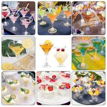 1/5/10/20个装 5盎司优雅马提尼酒杯，适用于鸡尾酒、香槟和甜点，可重复使用的派对杯，是婚礼、情人节和其他场合的理想之选（香槟杯、葡萄酒杯、塑料杯、鸡尾酒杯、生日杯） - 查看 10