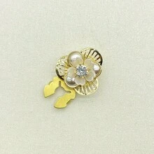 1 chiếc khuy áo sơ mi, khuy cài tay áo hình rùa đính pha lê thời trang, phụ kiện áo sơ mi. - Trắng - Xem 10