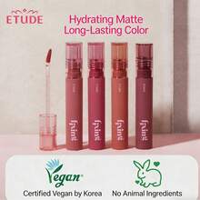 伊蒂之屋 (ETUDE) 定妆唇釉 - 水彩哑光唇彩，保湿持久定妆配方，防水耐用，韩国纯素认证，柔焦液体唇膏 - 01 Analog Rose - 查看 7