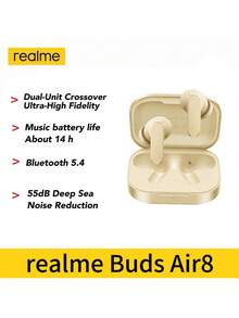 Realme Buds Air8 RMA2503 真无线耳机，蓝牙 5.4，音乐续航约 14 小时，AI ENC 通话降噪，45 毫秒超低延迟 - 查看 3