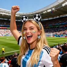 12pcs/Set 2026 World Cup Fan Supplies, Including Headbands, Earrings, Temporary Tattoos, Football Cheering Props - Multicolor - View 6