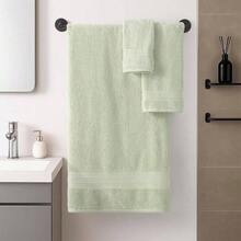 Green Towel Set Of 8 - Cotton Luxury Bath Towels Set Bathroom, 600 GSM Highly Absorbent Bathroom Towel With 2 Large Bath Sheet, 2 Hand, 4 Washcloths, Green Shower Towels Dorm - 綠色 - 查看 3