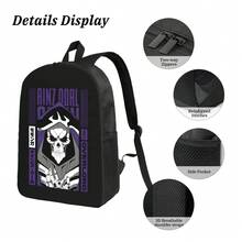 Camiseta De Ainz Ooal De Overlord Con Líneas Spacious Backpack With Padded Laptop Compartment. Lunch Cooler Keeps Meals Fresh. Pencil Pouch With Multiple Compartments. One-Click Back To School Season Solution - 黑色 - 查看 5