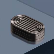 1pc New EDC Stress Relief Toy Snap Coin Push Plate 3-Layer Sound Wave Dual Track Metal , Concave Design Fits Finger Shape For Comfortable Feel, Help Release Stress And Enjoy Fingertip Fun - Multicolor - View 7