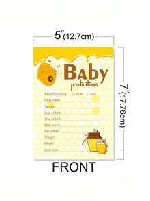 10张蜂窝图案婴儿派对游戏卡片 - “给新手爸妈的建议”和“预测”卡片，可用于揭晓宝宝性别、提供名字建议、为准爸妈准备的趣味活动、婴儿派对游戏，配有精美插图，采用优质纸张。 - 蜂窩遊戲卡片 - 查看 8