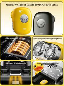 SKYWORTH 250mAh High Capacity Battery Electric Shaver, IPX7 Waterproof, Wet/Dry Use, Full Body Washable, 3 Precision Steel Blades, One-Touch Start, Premium Silver Appearance, Suitable For Shower Use, Reduces Skin Irritation, Applicable For Travel, Camping, Fitness, Office, Bathroom, Bedroom And More Scenarios - Multicolor - View 11