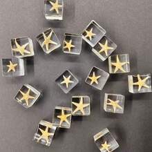 50pcs Mini Natural Starfish Micro Landscape Beach Wedding Nautical Decor Resin Handmade DIY Vase Filler Small Star Shaped Seashells Beach Decor, Suitable For DIY Jewelry Making, Fish Tank/Bathroom Home Decor, Party Candle Wedding Decor, Handcraft Best Birthday Graduation Gift, Size 0.4"-1" - Multicolor - View 9