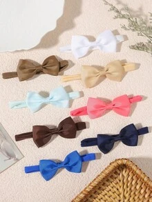 6 piezas de bandas elásticas para el cabello con moño en tonos pastel suaves, delicadas con el cabello - color mezclado - Ver 6