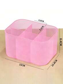 6-Grid Manicure Tool Box & Nail Art Brush Organizer, Desktop Storage Case For Nail Tools & Makeup Accessories, Suitable For Salon & Home Use - Multicolor - View 8