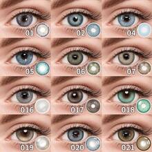 12 Pairs Of Colorful Contact Lens Cases, Offering A Variety Of Color Options. Comes With Contact Lens Cases And Wearing Tools, Suitable For Year-Round Use, And Can Be Used For Eye Makeup, Cosplay, Festive Event Dressing, Halloween Costumes, Cosplay, And More. - YF06 - Xem 1
