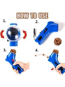 An Interactive Cat Treat Launcher - A Fun Handheld Feeding Toy Suitable For Cats And Small Dogs, Designed In Green And White With A Transparent Food Storage Container, Perfect For Training, Playtime, And Fun On The Go, A Cat Toy, Without Battery - Multicolor - View 6