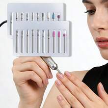 Bộ 10 mũi khoan mài móng tay độ chính xác cao của Nga, dũa móng đa năng, dụng cụ loại bỏ lớp biểu bì và dụng cụ đánh bóng móng. - Loại A - 10 chiếc - Xem 1