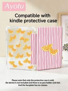 Ayotu Pink Striped Lemon Pattern Case Witch For Y Stand Flip Case Compatible With Ipad A16 ,Pro 13 12.9 11, Air 11 13, Mini, Air 11inch Case,Kindle (11th Generation-2024 Release),Kindle Paperwhite 12th Gen 2024 - Multicolor - View 9
