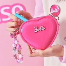 Miniso Barbie Lindo bolso bandolera de dibujos animados anime rosa dulce moda amor forma de reloj de arena bolso de mano de gelatina bolso de compras para mujer cartera regalo de cumpleaños San Valentín - Rosa Fucsia - Ver 5