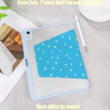 Funda para tableta con rotación de 360°, con ranura para lápiz, elementos navideños. Características de la funda protectora para tableta: Rotación de 360°, activación/suspensión inteligente, protección de Body completo, bisel amigable con la piel, soporte de varios ángulos, parte posterior de acrílico transparente, ranura integrada para lápiz, recortes precisos, ligero y portátil. Compatible con iPad: Mini6/7 | 2017-2021/10/11 | Air1/2/3/4/5/6/7 | Pro 10.5/11/12.9/13 pulgadas todos los modelos. - Gorro de Navidad con diseño de oso - Ver 4
