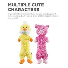 Outward Hound By Charming Pet Lil' Dudes Pig Pl 11ush Squeaky Dog Toy - Lil'DudesPigOneSize - 查看 6