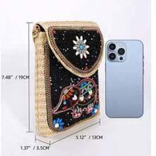 Different Styles Of Crossbody Bags For Cell Phones - Black Elephant - View 1