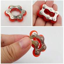 2pcs/4pcs/6pcs Bicycle Chain Decompression Toy, Transformable Iron Chain Stress Relief Fidget Toy For Adults - Multicolor - View 2