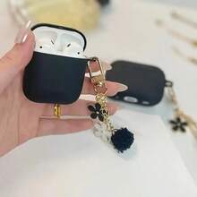 Cute Black Case Compatible With AirPods Pro3/1/2/3/4/Pro For Girl Women With Flower - Black - View 6