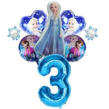 Blue Frozen Aluminum Foil Balloons For Birthday Party Decorations, Happy Birthday Balloon Set, Perfect Gender Reveal Party Wall Decor Balloon Kit - Balloon Set - View 17
