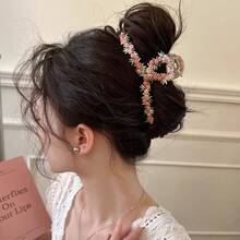 【新作】春夏 ハートヘアピン サイド用 ピンク 刺繍フラワー 前髪留め キュート フェミニン - 3# フローラルレースハート 6cm - BBクリップ - チェックする 3
