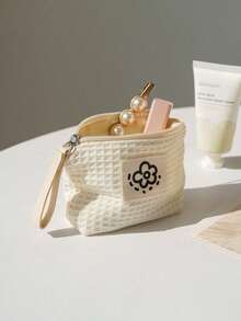 1 chiếc ví mini họa tiết hoạt hình dễ thương, ví đựng tiền xu kẻ caro đáng yêu dành cho bé gái, túi đựng mỹ phẩm tối giản di động để đựng son môi và các vật dụng nhỏ khác, trang trí ngoài trời mùa xuân, phụ kiện học sinh kiểu Hàn Quốc, có thể đựng chìa khóa/thẻ/mỹ phẩm, có dây đeo cổ tay khóa kéo, trang trí hoa xếp nếp ngọt ngào. - Nhiều màu - Xem 8