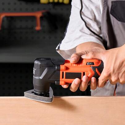 Cordless Oscillating Tool, 20V Oscillating Multi Tool Kit With 6 Variable Speeds 8500 - 17000 OPM, 3.2° Oscillation Angle, 2.0Ah Battery Pack & Charger, 12PCS Saw Accessories & LED Work Light