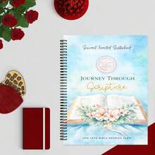 Sổ tay đọc Kinh Thánh một năm, Sổ nhật ký học tập bìa xoắn A5, Kế hoạch đọc Kinh Thánh 52 tuần với chủ đề hàng tuần và câu hỏi suy ngẫm, Sổ lập kế hoạch tâm linh cho sự phát triển tâm linh, Đồ dùng Cơ Đốc giáo, Sổ nhật ký, Quà tặng Ngày của Mẹ - A5 - Xem 5