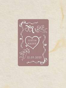 Bộ bài cưới thiết kế riêng, Bộ bài in chữ theo yêu cầu, Quà lưu niệm lãng mạn cho đám cưới và lễ kỷ niệm, Quà tặng cá nhân hóa cho đám cưới và tiệc tùng, Quà kỷ niệm ngày cưới độc đáo - Nhiều màu - Xem 12