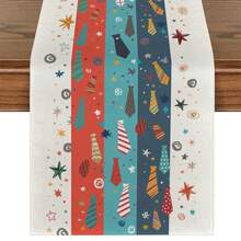 1/4/5/6/7pcs Father's Day Style Tablecloth Set, Home Decor Set, Living Room Decor Set, Bedroom Decor Set, Dining Room Decor Set, Linen-Like Material, Multiple Sizes Available, Dining Table Decor, Fireplace Mantel Scarf, Placemats, Coasters, Home Decor - Multicolor - View 18