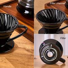 Cangkir Saringan Kopi Keramik, Set Kopi Tetes Manual, Corong Saringan, Jaring Saringan Bubuk Kopi, Saringan Teko Kopi Luar Ruangan - MultiWarna - View 5