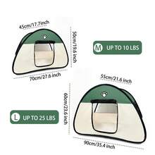 2026 Nueva Cama para Mascotas Triangular | Espacio Extra Grande para Múltiples Gatos/Perros Pequeños | Anti-Mosquito y Transpirable para Todas las Estaciones | Nido de Gato Resistente y Duradero | Fácil Montaje | Marco Reforzado | Portátil | Uso Interior/Exterior | Materiales para Mascotas - Verde - Ver 2