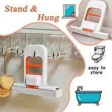 Chổi lau nhà mini gấp gọn được nâng cấp, tự vắt khô và ướt, dụng cụ vệ sinh nhỏ gọn tiết kiệm không gian, phù hợp cho nhà bếp, phòng tắm, mặt bàn, cửa kính ô tô và những không gian nhỏ. - Một kích thước phù hợp với tất cả - Xem 7
