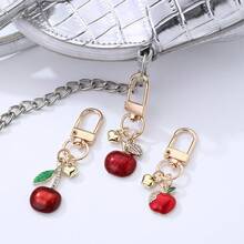 Red Apple Bag Charms, Apple And Cherry Enamel Pendants, Bag Keyrings And Handbag Accessories – Perfect Gifts For Mother's Day This Spring - Multicolor - View 3