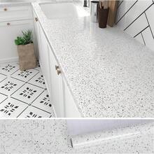 1 Roll Self-Adhesive White Granite Wallpaper, 15.7inX39.3/118.1/196.8in, Waterproof Removable Marble Gloss Vinyl Contact Paper, Suitable For Kitchen, Bathroom, Cabinet, Countertop, Tabletop, Drawer Lining, Decoration - Multicolor - View 2