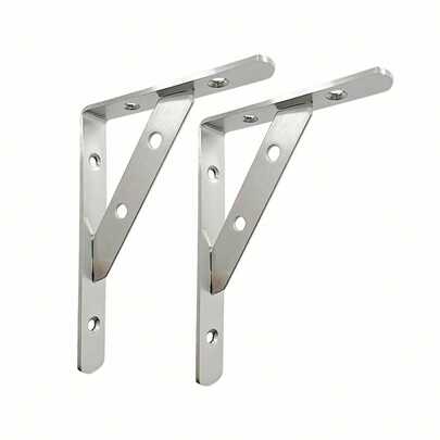 Suporte de Triângulo Grosso de Aço Inoxidável, Suporte de Prateleira Montado na Parede, Suporte Retangular, Suporte de Prateleira de Uso Pesado para Casa