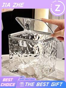 1 pièce Boîte de rangement pour capsules de lessive avec couvercle, contenant transparent, organisateur de bureau, pour l'organisation de la buanderie, le stockage de capsules de lessive, de bombes de bain, de cires fondantes, un élément essentiel pour la rentrée scolaire - Multicolore - Voir 7