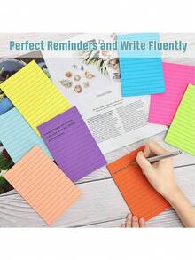 1 confezione da 200 foglietti adesivi colorati, penna evidenziatore portatile per scrivere sui foglietti adesivi. Foglietti adesivi multicolore, facili da attaccare e autoadesivi. Adatti per uffici, case, scuole, ecc. È una scelta ideale per gli assistenti d'ufficio. - Tagli Unica - Visualizzare 7