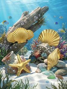 不鏽鋼海星貝殼胸針 精緻海洋生物別針 女款中性休閒派對配件 朋友禮物裝飾 - 海洋生物 - 查看 2