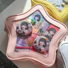 Original Cute Kawaii Ita Bag Anime Five Pointed Star Two-Dimensional Crossbody Bag Street Fashion Ulzzang Shoulder Bag - 粉色 - 查看 8