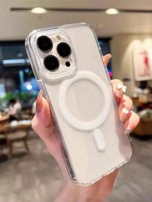 Clear Magnetic Phone Case, Classic Design - Wireless Charging Compatible - Shockproof & Anti-Yellowing - Designed For 17, 16, 15, 14, 13, 12, 11 Pro And Pro Max, Scratch-Resistant, Durable, Slim & Lightweight - Transparent - View 1