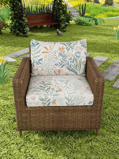 1 vỏ gối sofa in họa tiết ngoài trời, họa tiết hoa màu xanh dương và hồng, vỏ gối sofa co giãn, chống bụi, có thể giặt được, kiểu dáng tối giản hiện đại cho phòng khách và phòng ngủ.