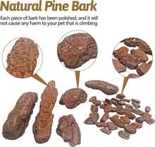 BNOSDM Reptile Pine Bark Substrate 17oz Tortoise Bedding For Habitat Natural Flat Cork Wood Bulk Terrarium Reusable Bark Pieces For Lizard, Crested Gecko, Spider, Chameleon, Ball Python, Tree Frog - ColorA - View 5