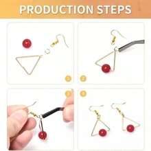 WGRXIRANYKM 100pcs/Box 20x17mm Earring Hooks, DIY Jewelry Making Accessories, Iron Hooks, Earring Wires, Jewelry Supplies - Multicolor - View 4