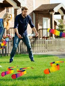 3pcs/Set Random Color Toss & Catch Balls, Soft Rainbow Tail Foam Comet Balls, Multicolor Toss & Catch Balls With Rainbow Tail Foam Comet Balls, Suitable For Throwing, Catching, Hitting Sports Training, Suitable For Outdoor Backyard, Beach, Lawn And Other Occasions - Multicolor - View 6