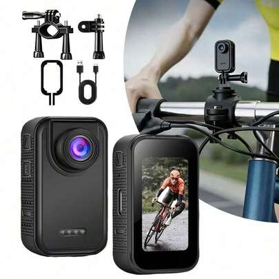 Câmera 1080P Câmera de Ação de Ciclismo Câmera de Polegar Câmera de Viagem Câmera de Bolso Portátil, Mini Câmera De Ação 2K , À Prova D'água , Vestível , Para Viagem , Bolso , Polegar , Gravador De Vídeo Portátil Andar camera boa e barata