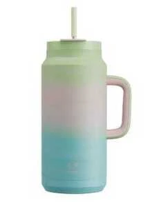 Cốc giữ nhiệt bằng thép không gỉ dung tích lớn 50 oz có quai và nắp - Cốc du lịch có ống hút chống rò rỉ 100%, giữ lạnh trong 34 giờ, tương thích với giá đỡ cốc trên ô tô - Nhiều màu - Xem 10