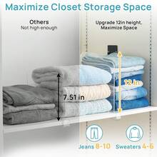 6PC Transparent Plastic Shelf Dividers – Multifunctional Storage Racks For Closets, Cabinets And Drawers, Versatile Shelving Solutions For Home Organization, Shelves - View 6