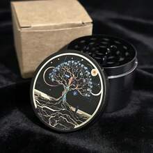 四层手动金属研磨机，赛博朋克树主题设计 - 查看 6