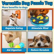 QILP 9 Pack All-Around Dog Puzzle Toy Set For Small To Medium D Mental Enricent T With Lick  In Blue And Green Sucn Cup Base For Indoor Use - Đồ chơi xếp hình cho chó AllAround - Xem 5